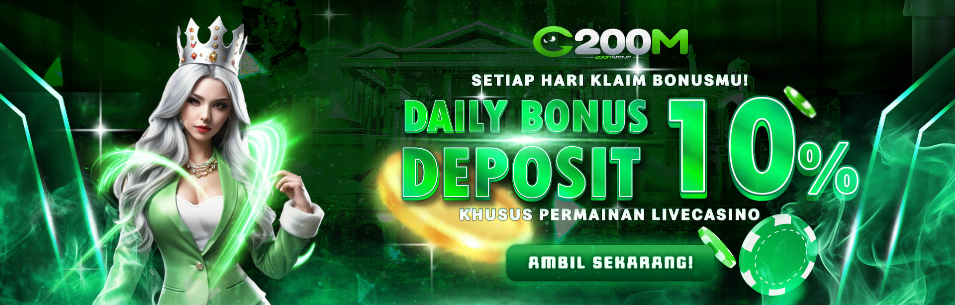 BONUS HARIAN 10% (CASINO)