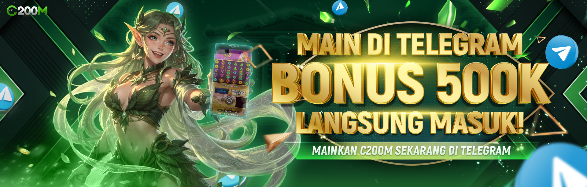 BONUS EKSKLUSIF TELEGRAM 100%