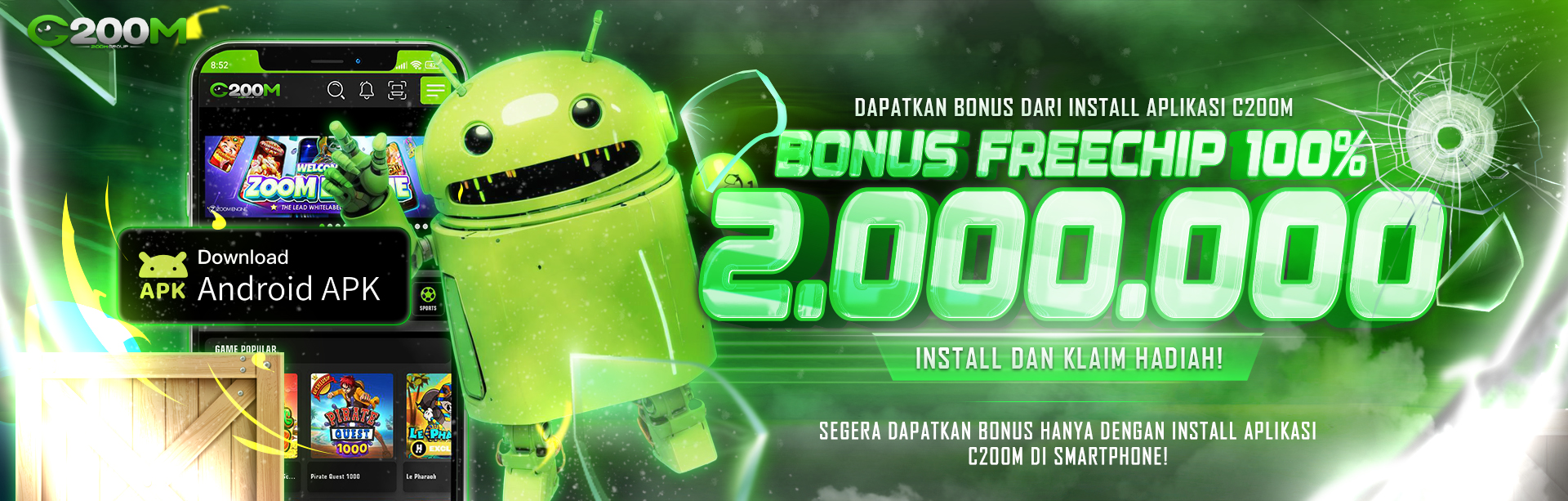 BONUS DOWNLOAD APK FREECHIP 100% 2 JUTA